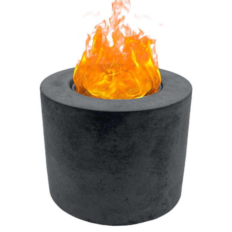BUSATIA Tabletop Fire Pit Bowl,Concrete Table Top Firepit Indoor