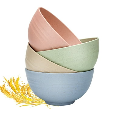 BUSATIA Unbreakable Cereal Bowls - Microwave & Dishwasher Safe Soup and Salad Bowls, Set of 4, 24oz, BPA Free,Multicolor