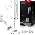 thumbnail image 1 of BUSATIA White Handheld Milk Frother Wand for Coffee, Rechargeable Electric Whisk with 3 Heads 3 Speeds Drink Mixer Coffee Frother For Latte, Cappuccino, Hot Chocolate, Egg, 1 of 6