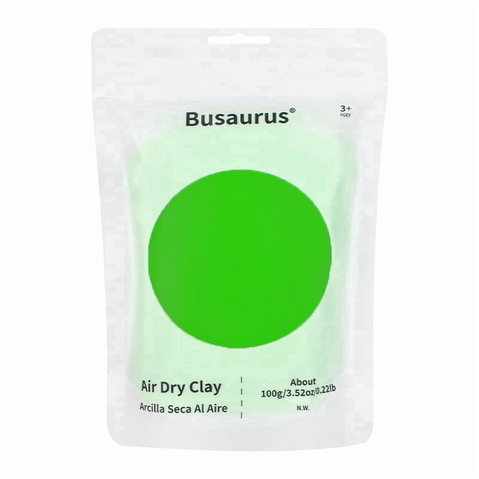 BUSAURUS Air Dry Foam Clay, 1 Pack, 100g, Green, Non-Toxic Soft ...
