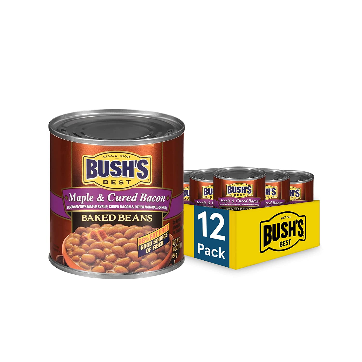 BUSH&amp;#39;S BEST 16 oz Canned Maple Cured Bacon Baked Beans Source of ...