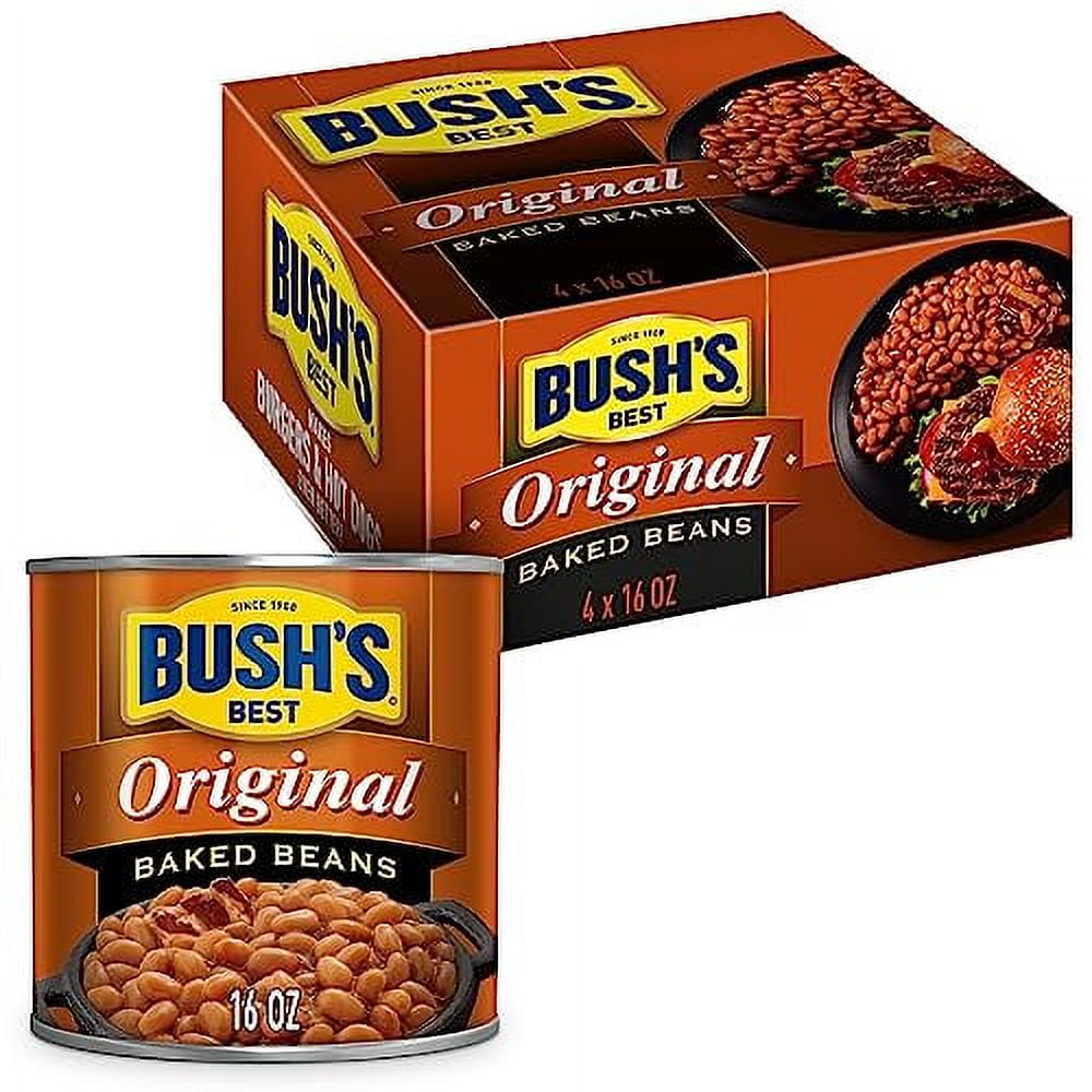 BUSH'S BEST 16 oz Canned Original Baked Beans, Source of Plant Based