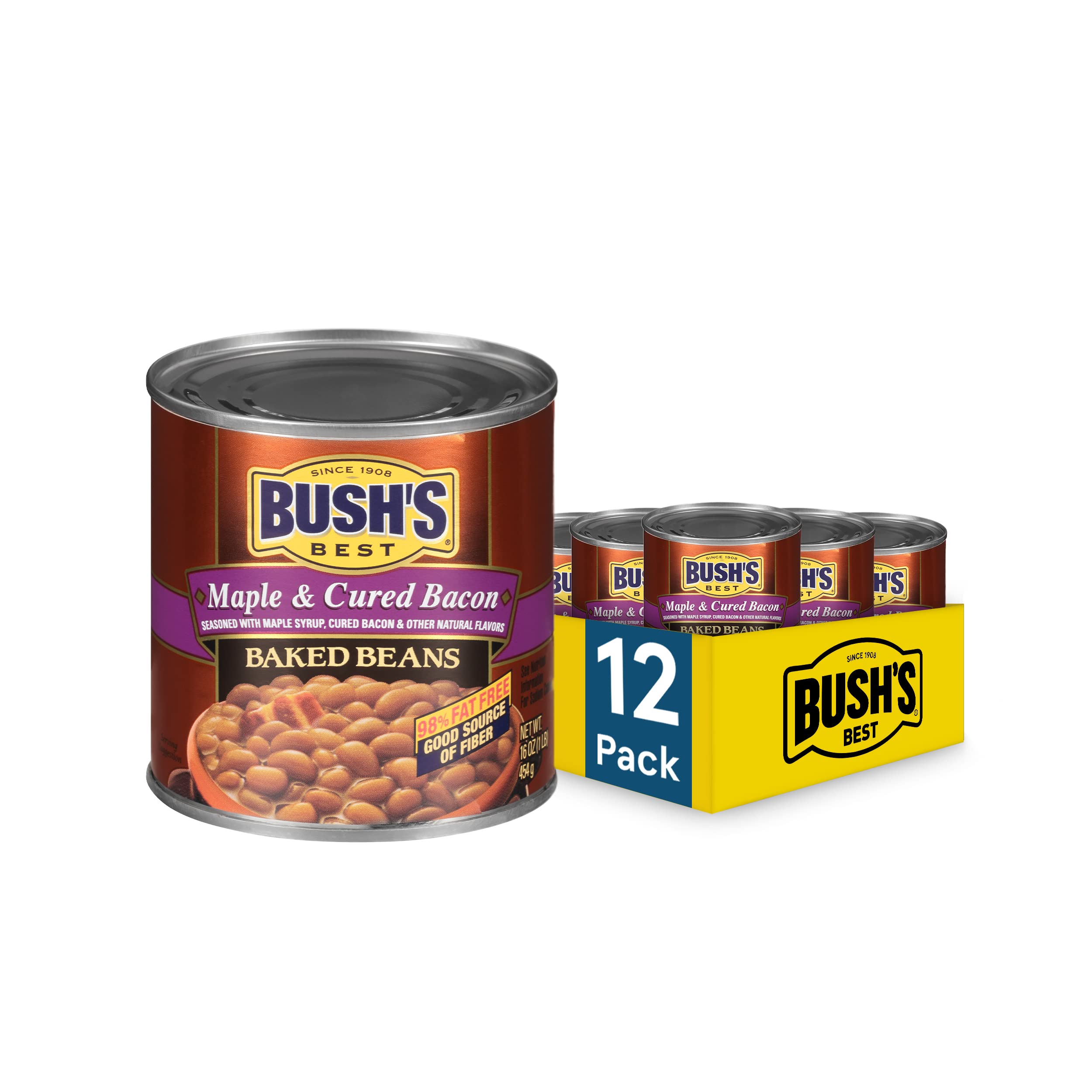 BUSHS BEST 16 oz RE32Boston Recipe Baked Beans Canned Baked Beans Source of Plant Based Protein