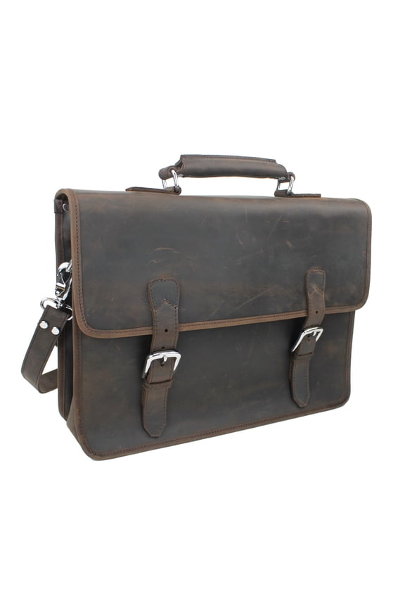 BUSHWACKER - 13 Medium Cowhide Leather Messenger Bag L07.DB