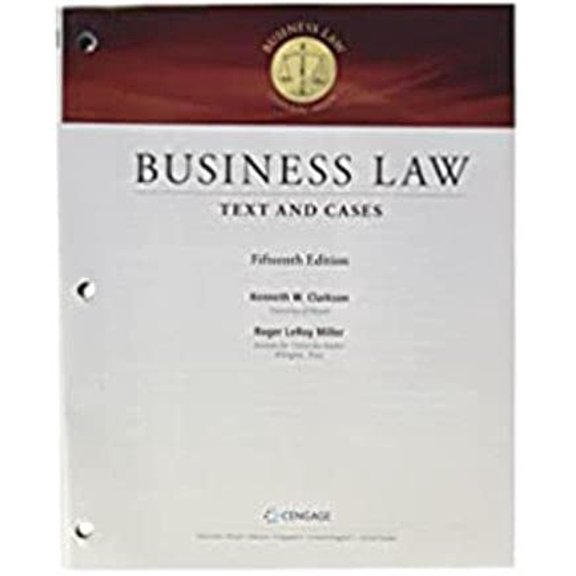 Pre-Owned BUSINESS LAW:TEXT+CASES (LL)-TEXT, 9780357129715, Paperback, 1