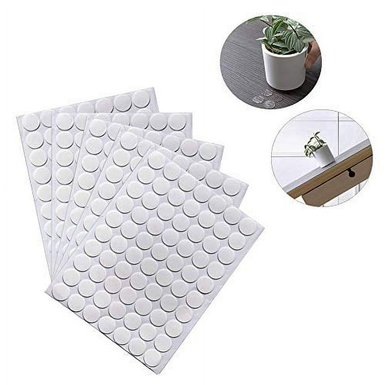 350 Pieces Clear Removable Round Putty,Clear Sticky Putty Reusable Double-Sided Nano Gel Mat,for Wall, Metal, Glass,Ceramic,Wood