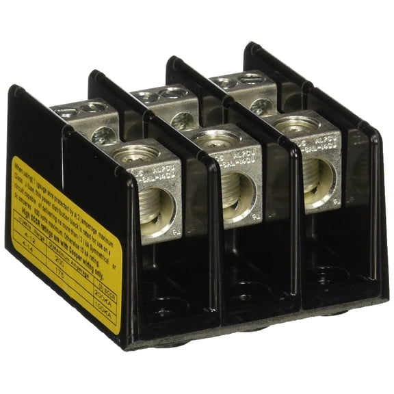 BUSS 16220-3 3P POLE POWER DISTRIBUTION BLOCK TERMINAL 600V-AC 175A AMP B346591