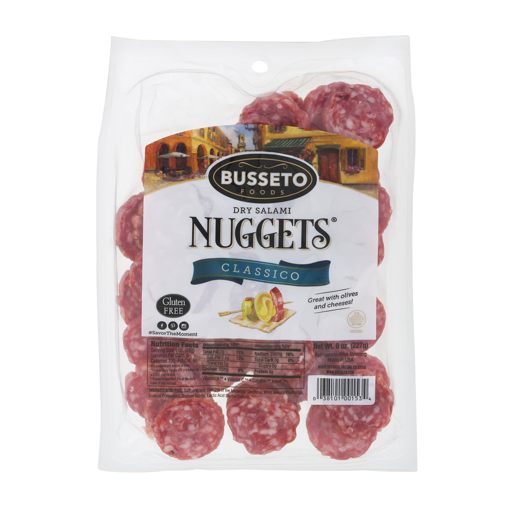 BUSSETO SALAMI NUGGET 8 OZ Pack of 12