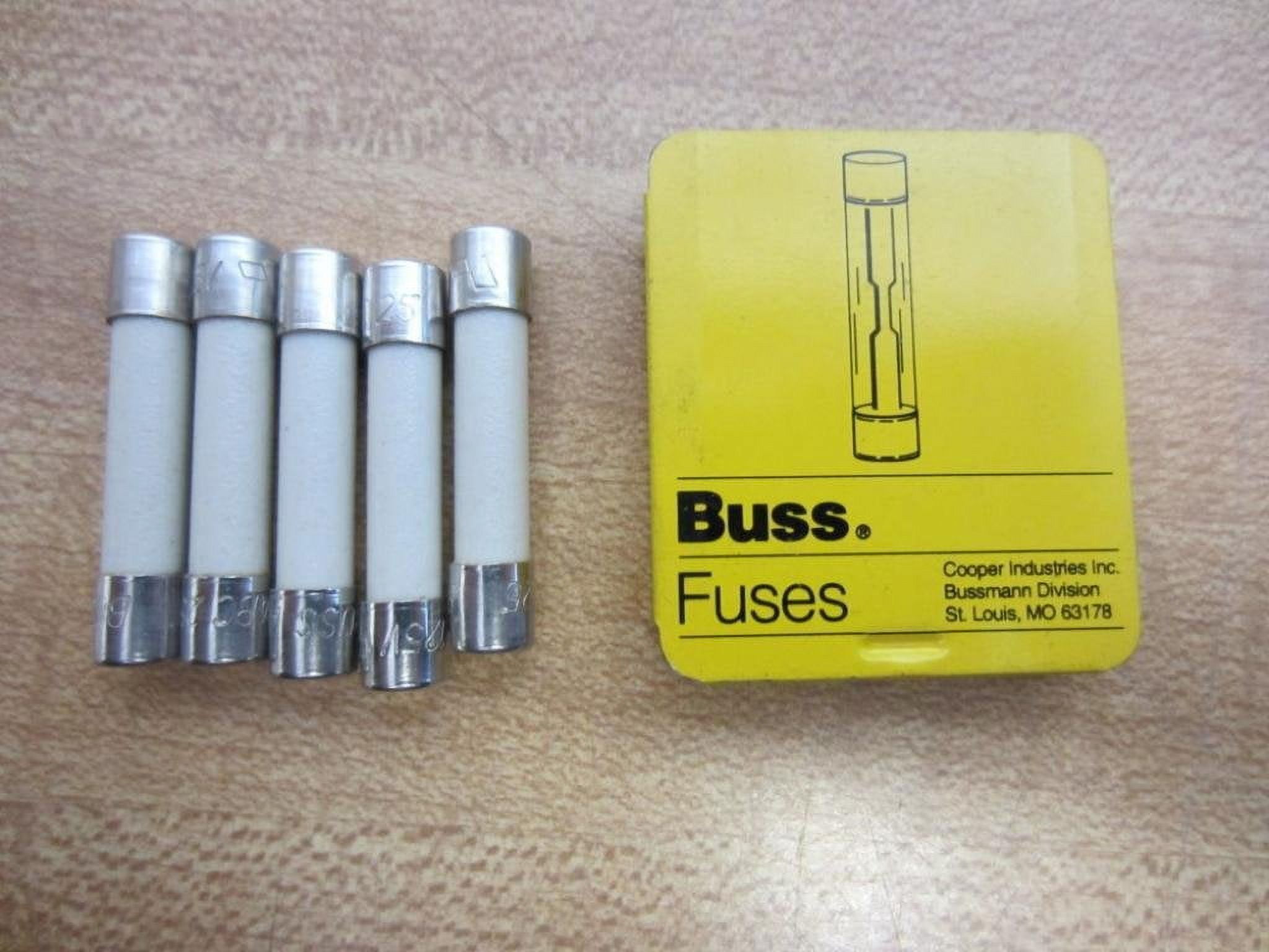 BUSSMANN ABC-25 - 25 Amp Fast Acting Ceramic Tube Elect. Fuse 250V Ul Listed (Pack of 5)