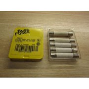 BUSSMANN ABC-6 - 6 Amp Fast Acting Ceramic Tube Elect. Fuse 250V Ul Listed Pack of 5