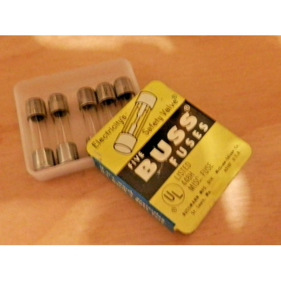 BUSSMANN AGX-1-1/2 - 1-1/2 Amp Fast Acting Glass Tube Fuse 250V Ul Listed (Pack of 5)