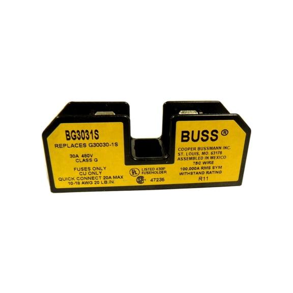 BUSSMANN BG3031S Fuse Block 30A 480vac BG30030-1S Replacement AP-1400 Spa
