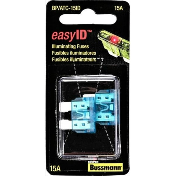 BUSSMANN BPATC15ID Easyid Illuminating Automotive Fuse- Pack - 5