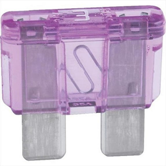 Bussmann Automotive Fuse BPATC3RP - 3 Amp Blade Fuse - 5 Pack, One Size, Multicolor