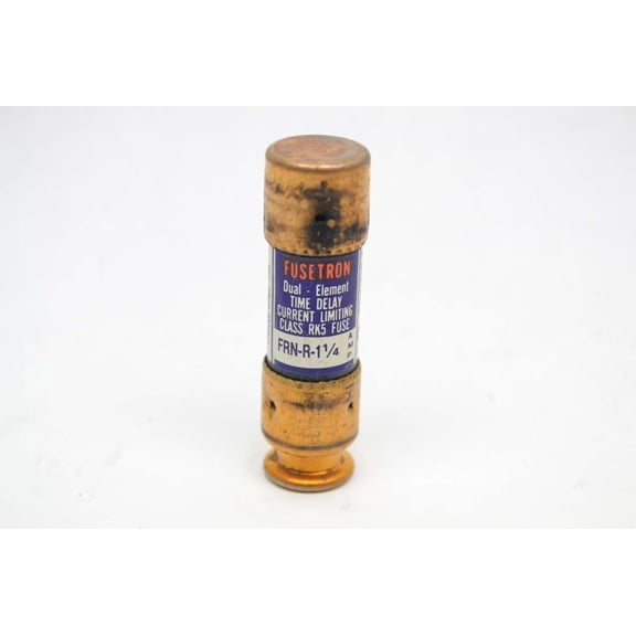 BUSSMANN FRN-R-1-1/4 - 1-1/4 Amp Fusetron Dual Element Time-Delay Current Limiting Fuse Class Rk5 250V (Pack of 1)