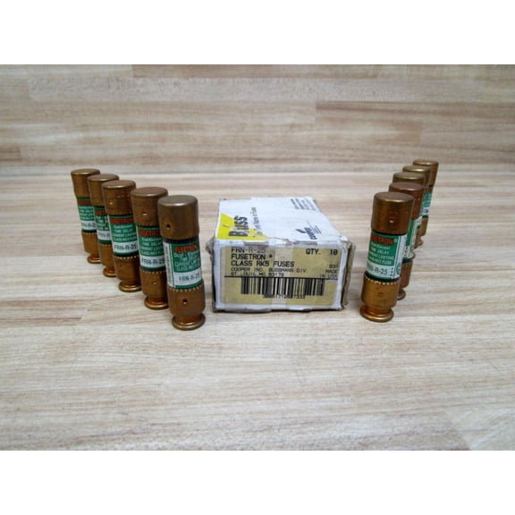 Fusetron Fuse FRN-R-25 Cartridge Fuse 250 V 25 Amps - Pack of 10