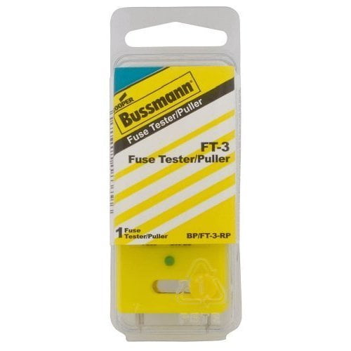 BUSSMANN FT-3 - Fuse Tester/Fuse Puller; Lengths 5Mmx20Mm To 1-1/2''- Yellow- 24V Max. (Pack of 1)