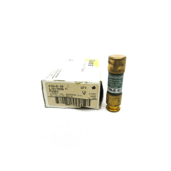BUSSMANN KTN-R-10 250VAC 10A (PKG OF 6) (WH/GR) NSMP