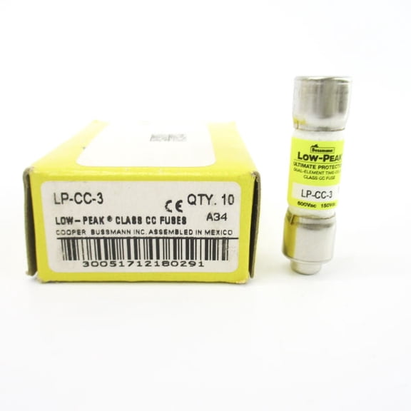 BUSSMANN LP-CC-3 600VAC 3A (PKG OF 10) NSMP