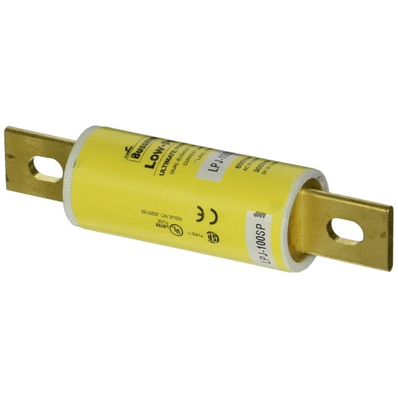 BUSSMANN LPJ-100SP - 100 Amp Low-Peak Dual Element Time Delay Current Limiting Class J Blade Fuse 600V (Pack of 1)