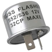 BUSSMANN NO.552 - 12.8 Amp Thermal Flasher With Two Terminals; Flashes 2-6 Bulbs- 12Vdc- One Per Polybag Pack of 1