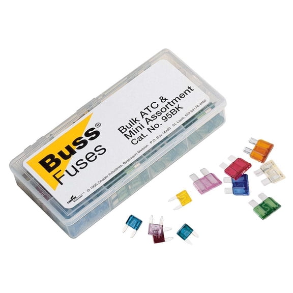 BUSSMANN NO.95BK - Atc & Atm Bulk Assortment In Poly Box Contains Atc & Atm-5- 10- 15- 20- 25 & 30 Amp (Pack of 1)