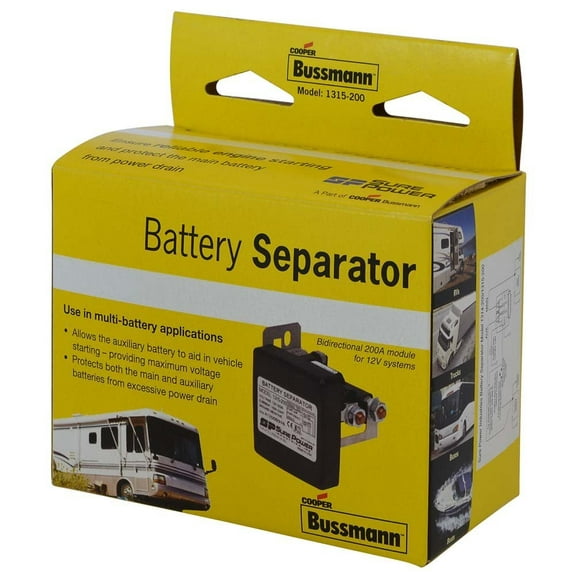 BUSSMANN RB-BS-1315 - Bi-directional 100A Battery Separator for 12V systems (Pack of 1)
