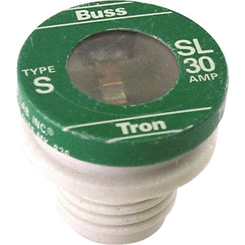 BUSSMANN SL-30 - 30 Amp Time Delay Loaded Link Rejection Base Plug Fuse 125V Ul Listed (Pack of 1)
