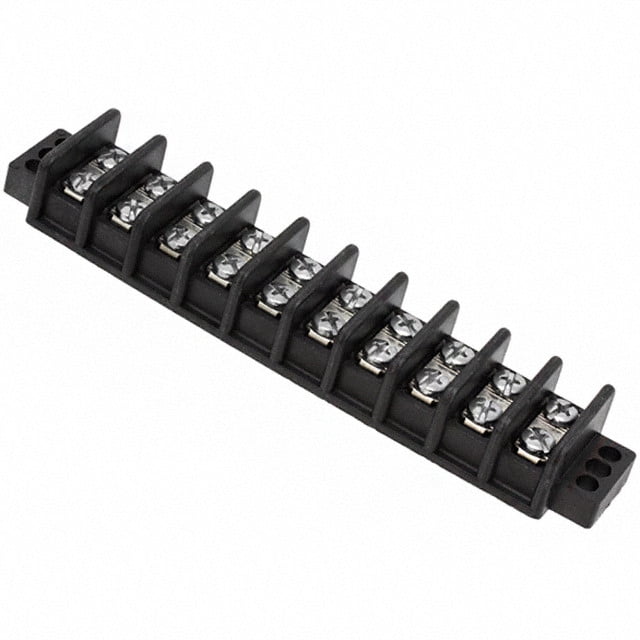 BUSSMANN TB300-10B - 30 Amp Ten Position Double Row Terminal Block With Nickel Plated Brass Screws- 600V (Pack of 1)