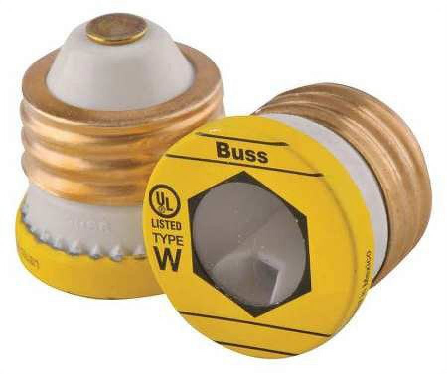 BUSSMANN W3 3 Amp Fast Acting Edison Base Plug Fuse 125V Ul Listed