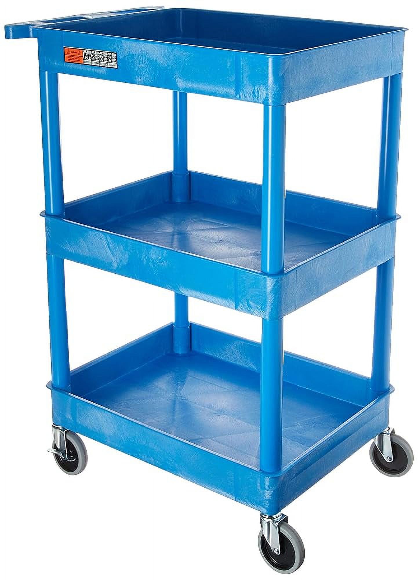 BUSTC111BU Tray Shelf Carts, Blue