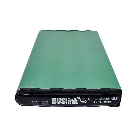 BUSlink 500GB SSD USB-C 3.2 Gen 2/eSATA CipherShield FIPS 140-2 HIPAA 256-bit AES Hardware Encrypted Disk-On-The-Go External Slim Portable Drive