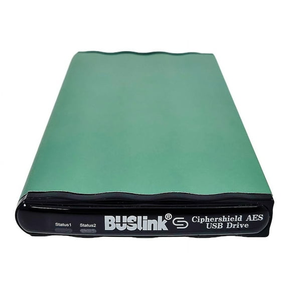 BUSlink 2TB SSD USB-C 3.2 Gen 2/eSATA CipherShield FIPS 140-2 HIPAA 256-bit AES Hardware Encrypted Disk-On-The-Go External Slim Portable Drive