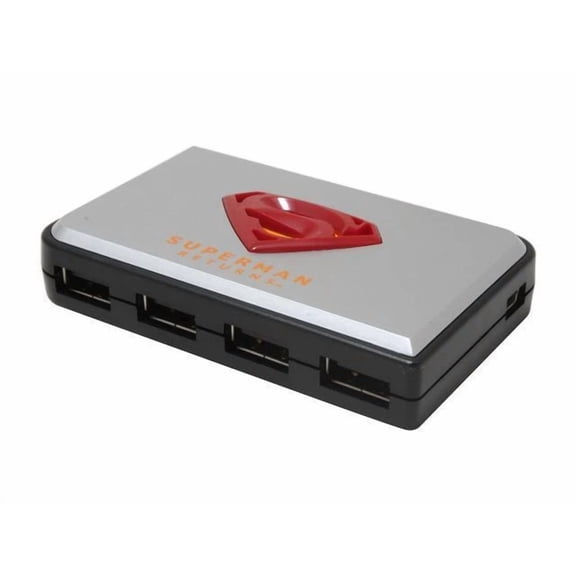 BUSlink I-Rocks Superman Silver USB 2.0 4-Ports External Hub SP-4000-SL