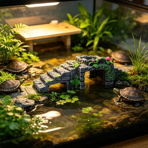 BUTASY Aquarium Cave for Fish Tank, Large Artificial Tree House Cave for Betta Hideout, Resin Reptile House Shelter Fish Tank Decor