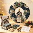 thumbnail image 1 of BUTASY Christmas Wreath DIY Kit for Adults, 3D 3D Fabric Poke Art Christmas Wreath for Indoor Outdoor Deocr Christmas Gifts for Her, 1 of 5