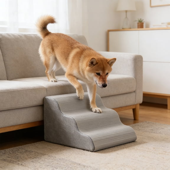 BUTASY Dog Stairs for Bed,Non Slide Pet Stairs For Dogs Cats Multi Story Dog Ramp For Bed Couch Sofa Support For Small Medium Senior Pet Portable Pet Ladder For Indoor Outdoor Use