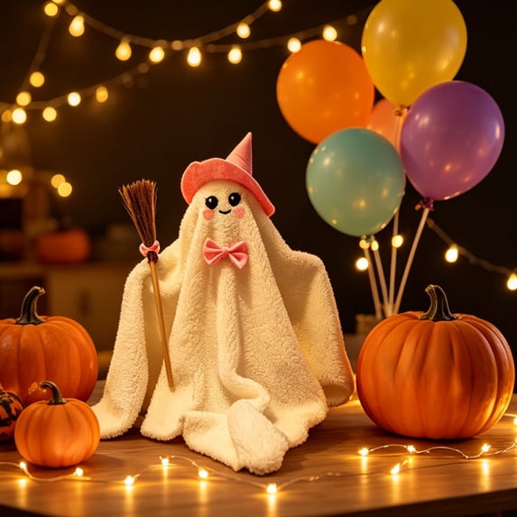 BUTASY Halloween Ghost Figurine, Cute Spooky Ghost Statue for Halloween Decorations Indoor Resin Ghost Decor for Party, Home, Indoor & Porch