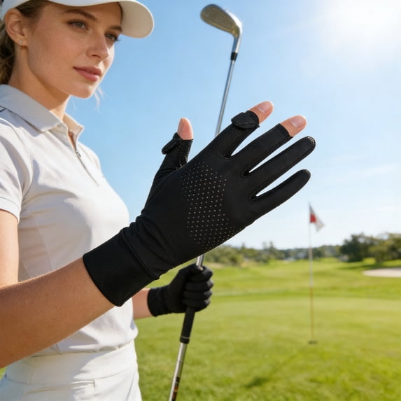 BUTASY Sun Protection Gloves Ice Silk Sunscreen Gloves For Summer Breathable Thin Against Direct Sunlight Outdoor Driving Against Slipping Touch Screen