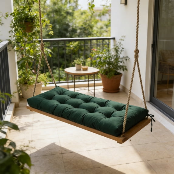 BUTASY Swing Cushion Replacement Outdoor Porch Waterproof Bench Cushion Outdoor Chair Cushions 19.68x39.37 inch Swing Sets For Backyard(black)