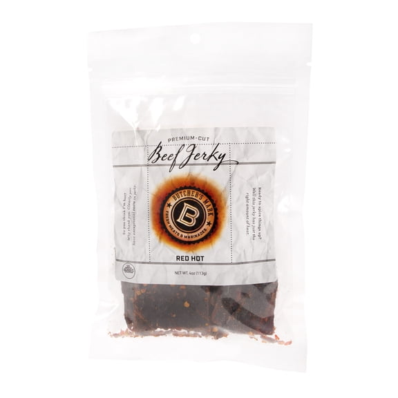 BUTCHER'S MARK Premium-Cut Red Hot Beef Jerky 4oz