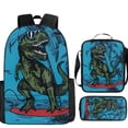 thumbnail image 1 of BUTIED 3-Pack Backpack Set Dinosaur Bookbag Print, Lunch Bag and Pencil Pouch, Stylish Travel Bag, 1 of 5