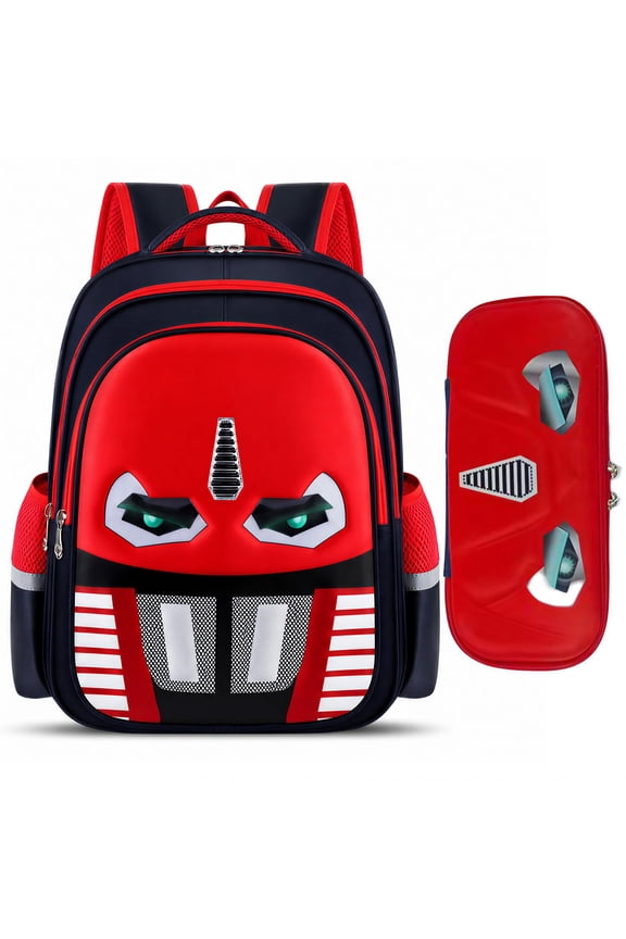3D Cartoon Schoolbag Cool Robot 16.5'' Backpack Waterproof Lightweight Bookbag Ideas Gift