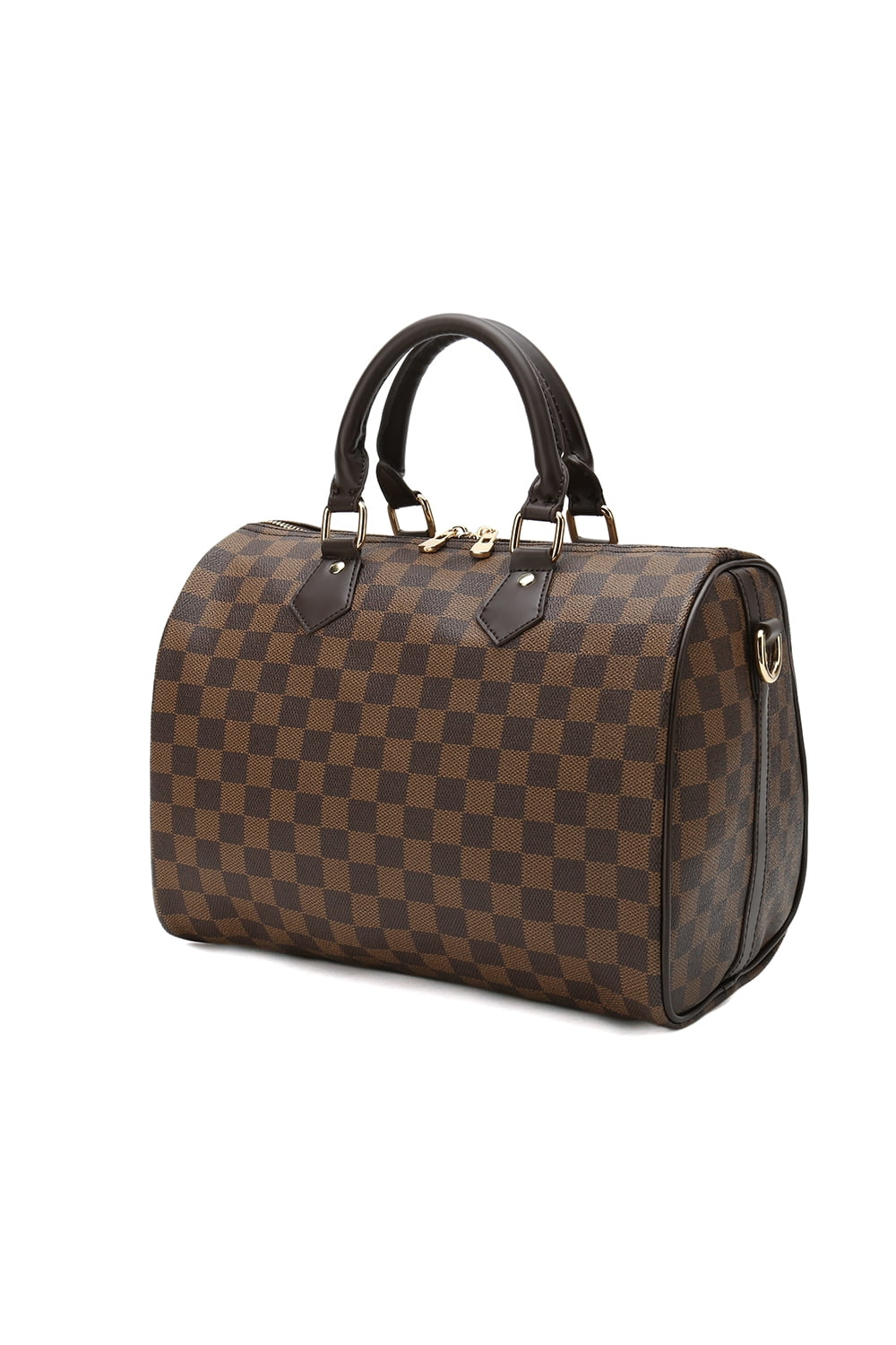 GOWELL Checkered Women PU Leather Tote Bag Tassels Leather Shoulder Handbags Fashion Ladies Purses Satchel Messenger Bags
