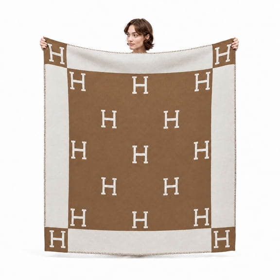 BUTIED H Throw Blanket 53''x 69'', Wool Thickening Warm Blankets for Sleep Bedroom Bed Sofa Floor Camping