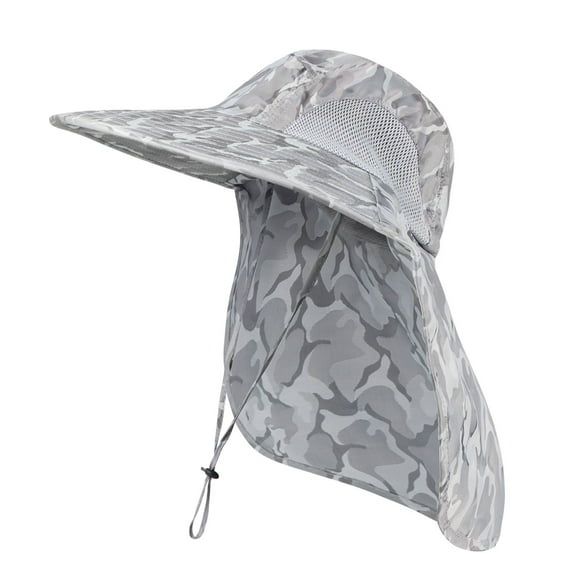 BUTKLNYTS Camouflage Fishing Hat with Neck Flap, UPF 50+ UV Protection Sun Hat