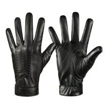BUTKLNYTS Men's and Women's PU Leather Gloves - Cozy, Fashionable & Versatile - Ideal for Winter, Driving & Everyday Use