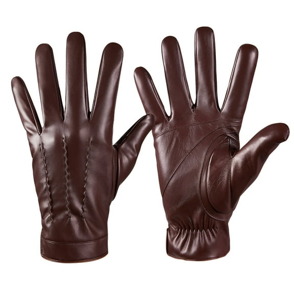 BUTKLNYTS Men's and Women's PU Leather Gloves - Cozy, Fashionable & Versatile - Ideal for Winter, Driving & Everyday Use