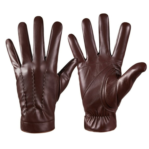 BUTKLNYTS Men's and Women's PU Leather Gloves - Cozy, Fashionable & Versatile - Ideal for Winter, Driving & Everyday Use