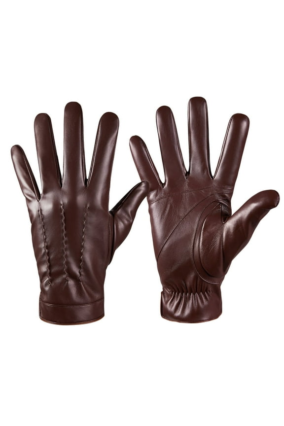 Men's and Women's PU Leather Gloves - Cozy, Fashionable & Versatile - Ideal for Winter, Driving & Everyday Use